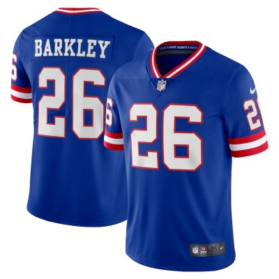 New York Giants #26 Saquon Barkley Nike Royal Classic Vapor Limited Player Jersey Men's